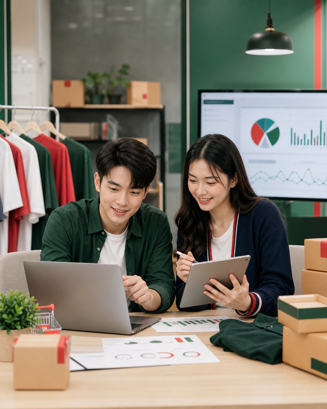 Sinh viên ngành Thương mại điện tử thực hành kinh doanh số